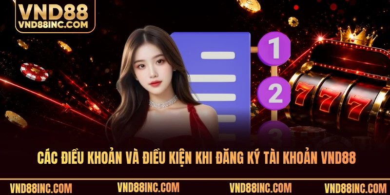 Các điều khoản và điều kiện khi đăng ký tài khoản VND88
